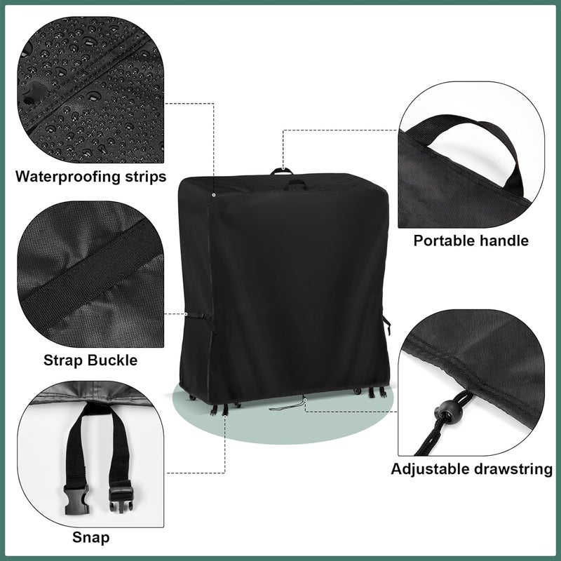 Kingling Outdoor TV Cover 58 Inch Weatherproof for 65 Inch TV, Waterproof Outdoor TV Stand Covers For Mobile TV Carts Stand, TV Screen Protection Covers For Outside- 58”L x 14”W x 55”H(Cover Only) - Image 4